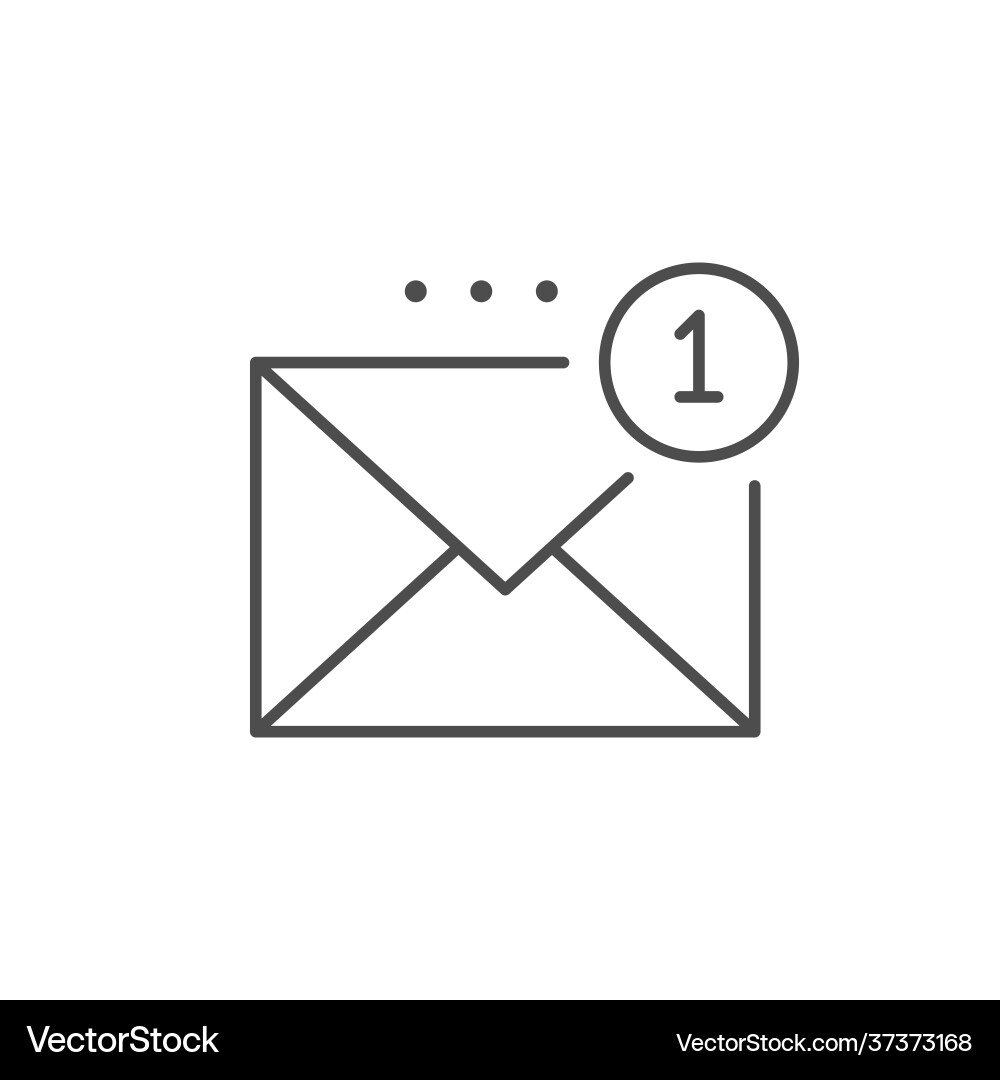 Inbox message line outline icon Vector Image