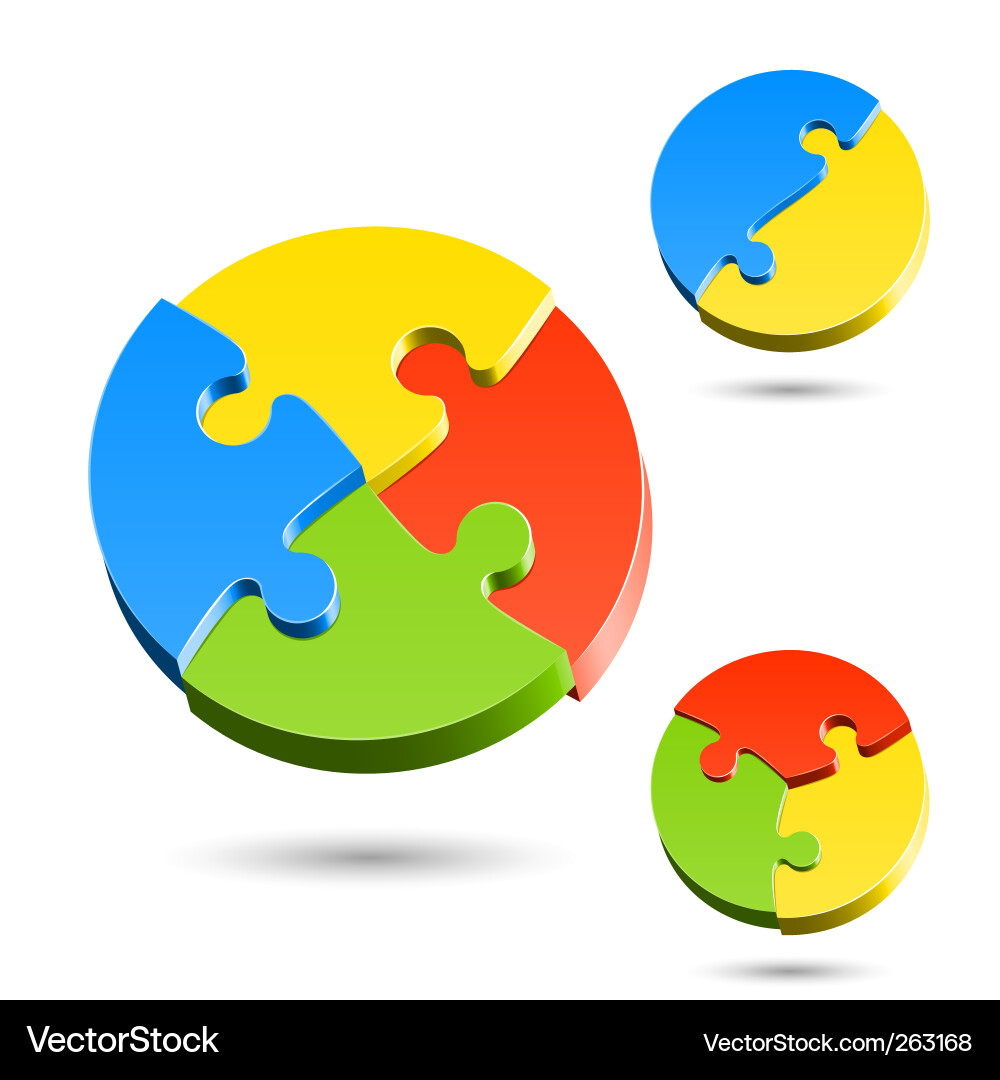 Jigsaw Puzzle Shapes Vector Image