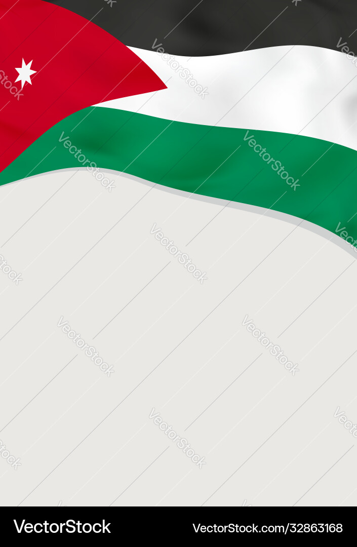 Leaflet design with flag jordan template Vector Image