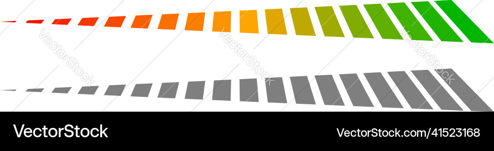 Level progress bar indicator low-high progression Vector Image
