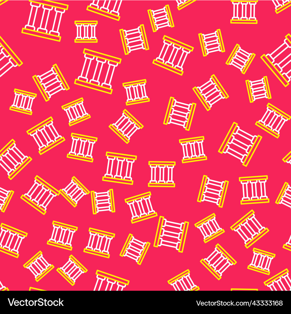 Line prison window icon isolated seamless pattern Line prison window icon isolated seamless pattern Vector Image