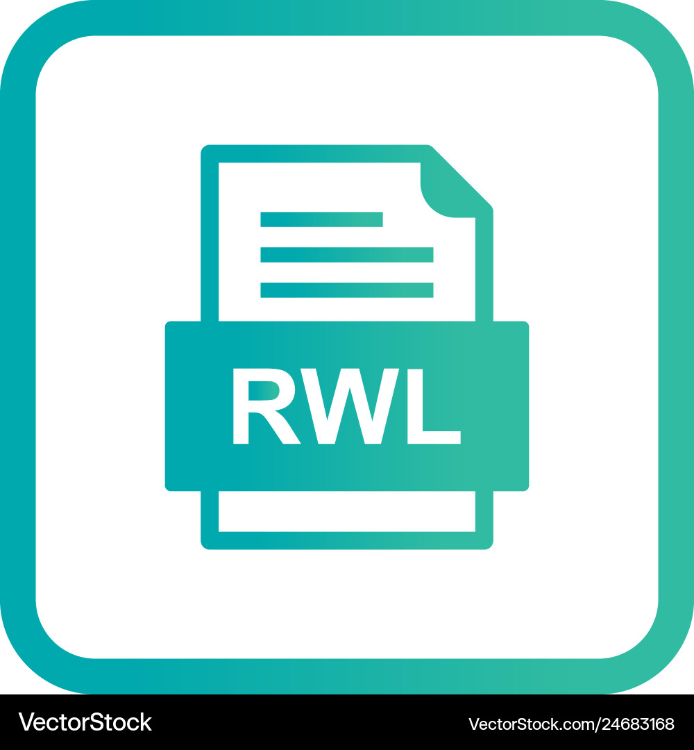 Rwl file document icon Vector Image
