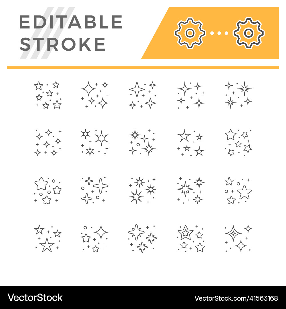Set icons of star shine Set icons of star shine vector image