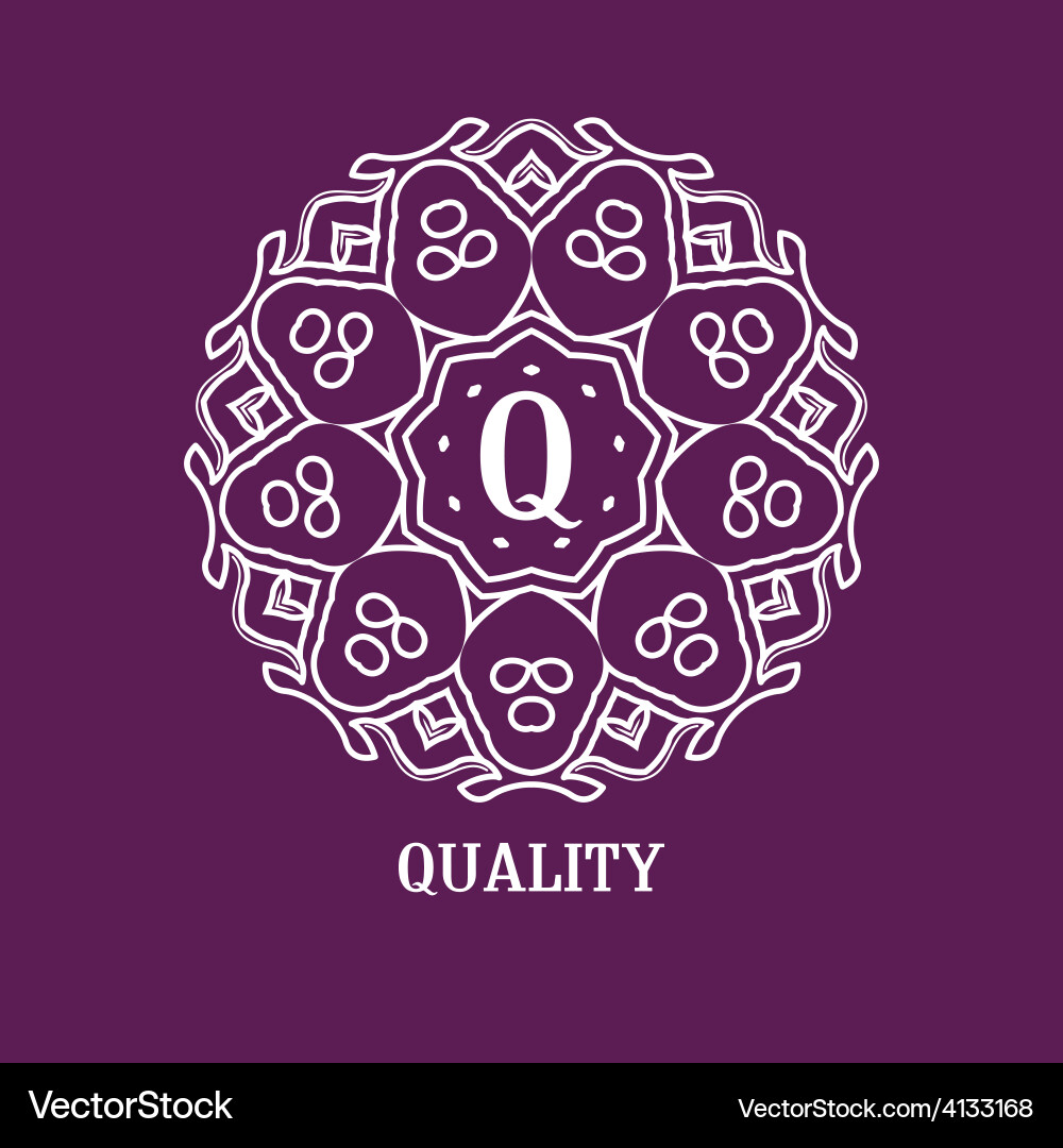 Simple and elegant monogram design template Vector Image