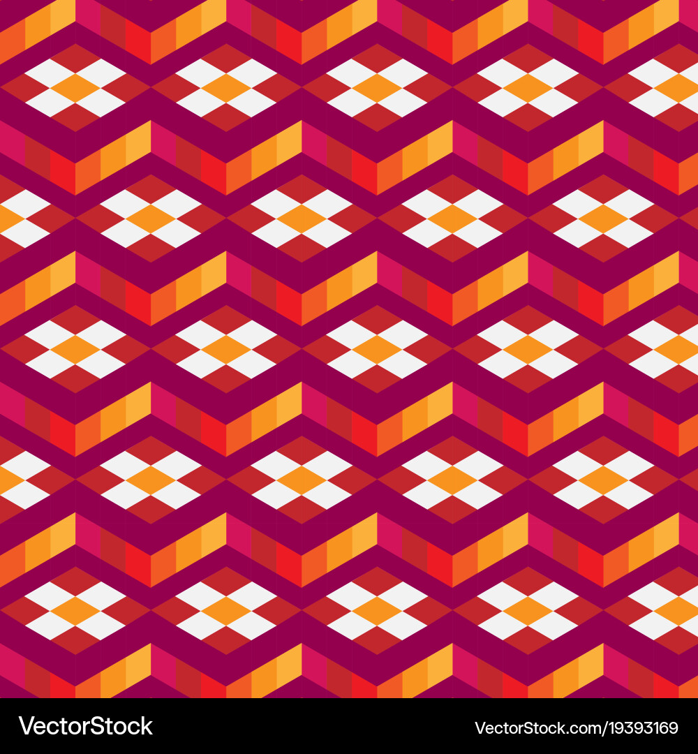 Abstract cube pattern colorful design geometric Vector Image