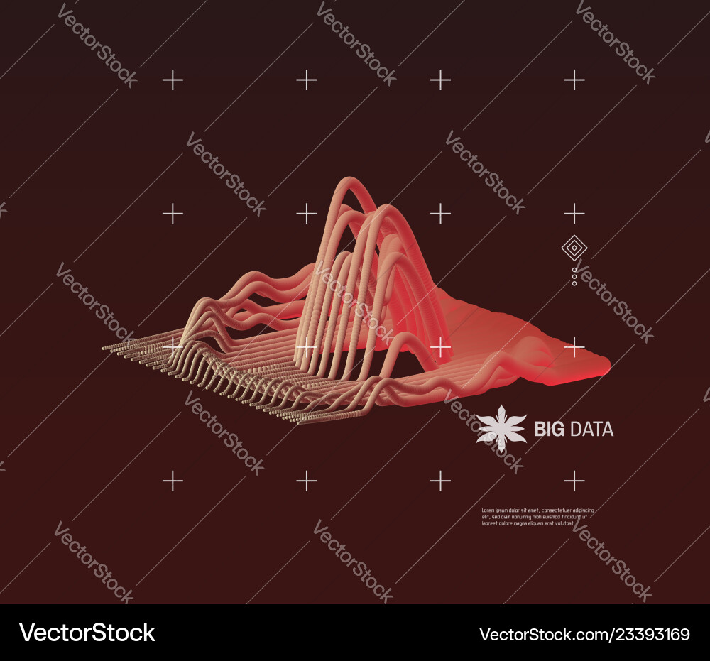 Big data graph visualization dynamic effect cover Big data graph visualization dynamic effect cover vector image