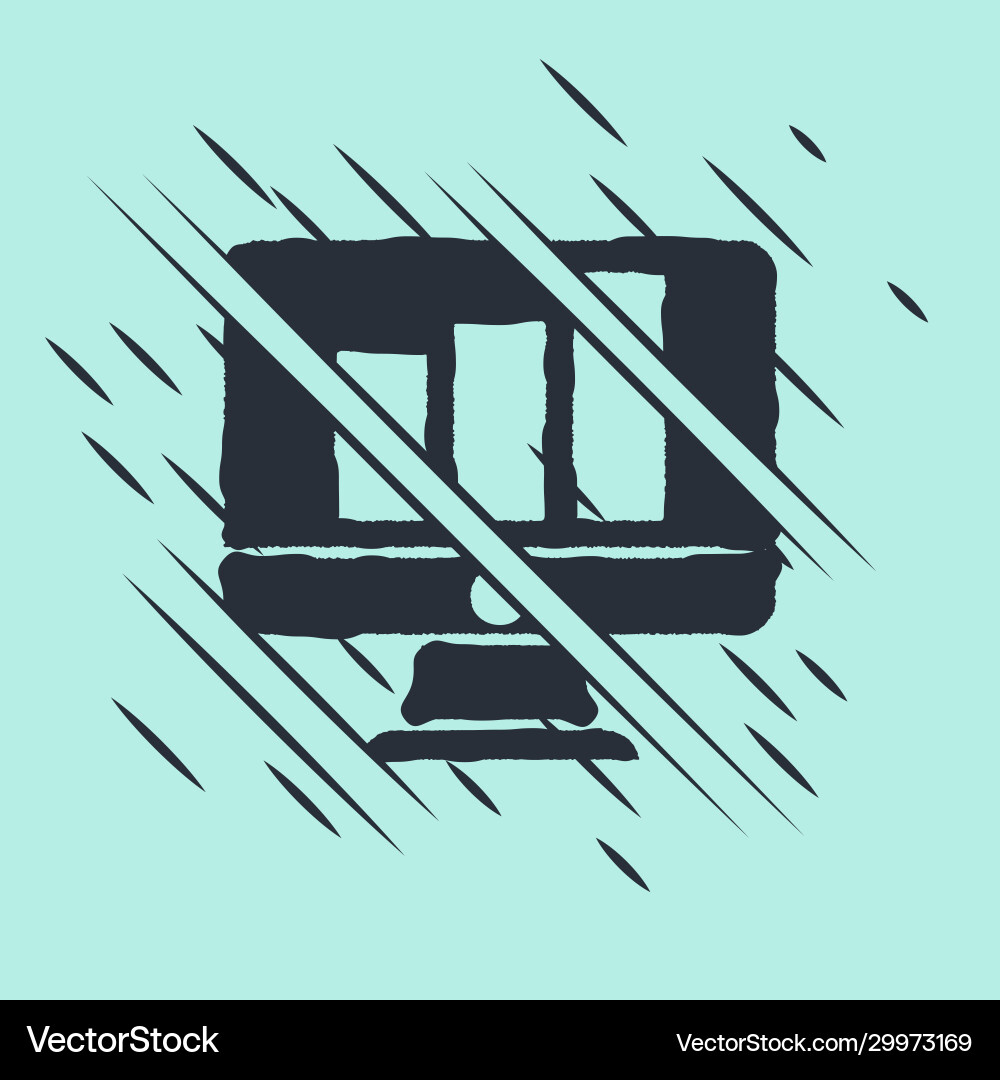 Black computer monitor with graph chart icon Black computer monitor with graph chart icon vector image