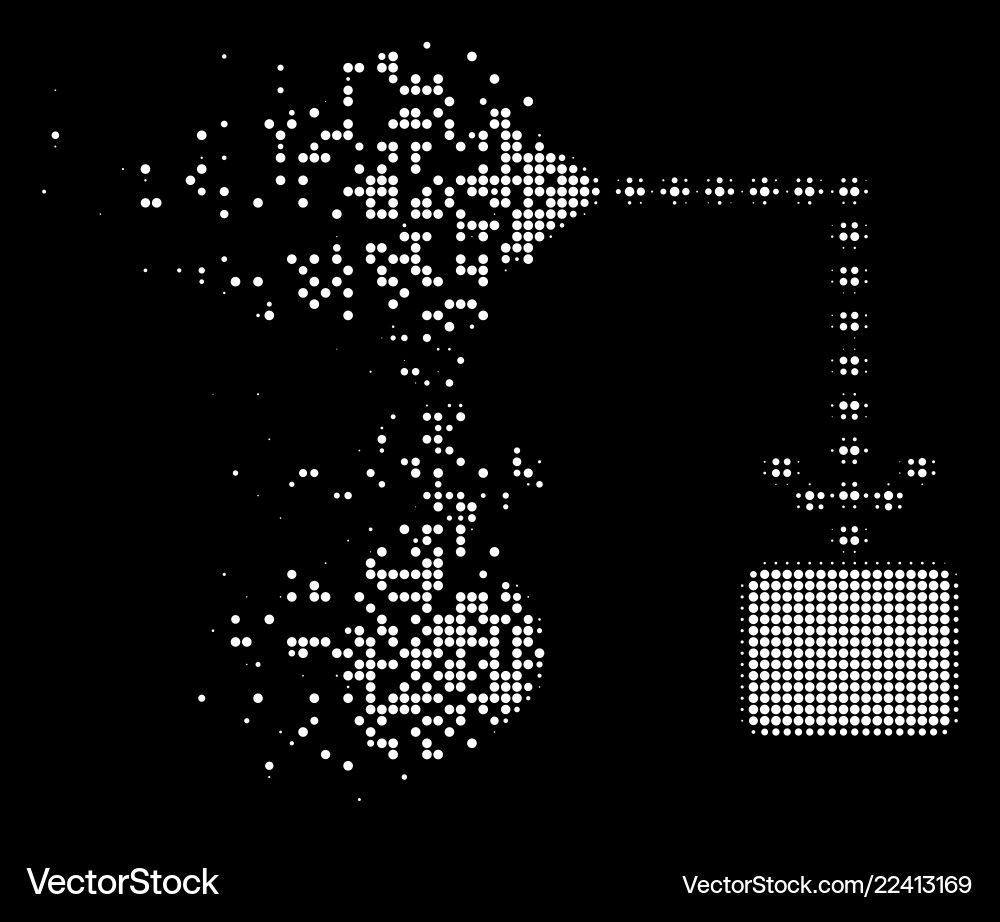 Bright dust pixel halftone bitcoin algorithm Bright dust pixel halftone bitcoin algorithm vector image