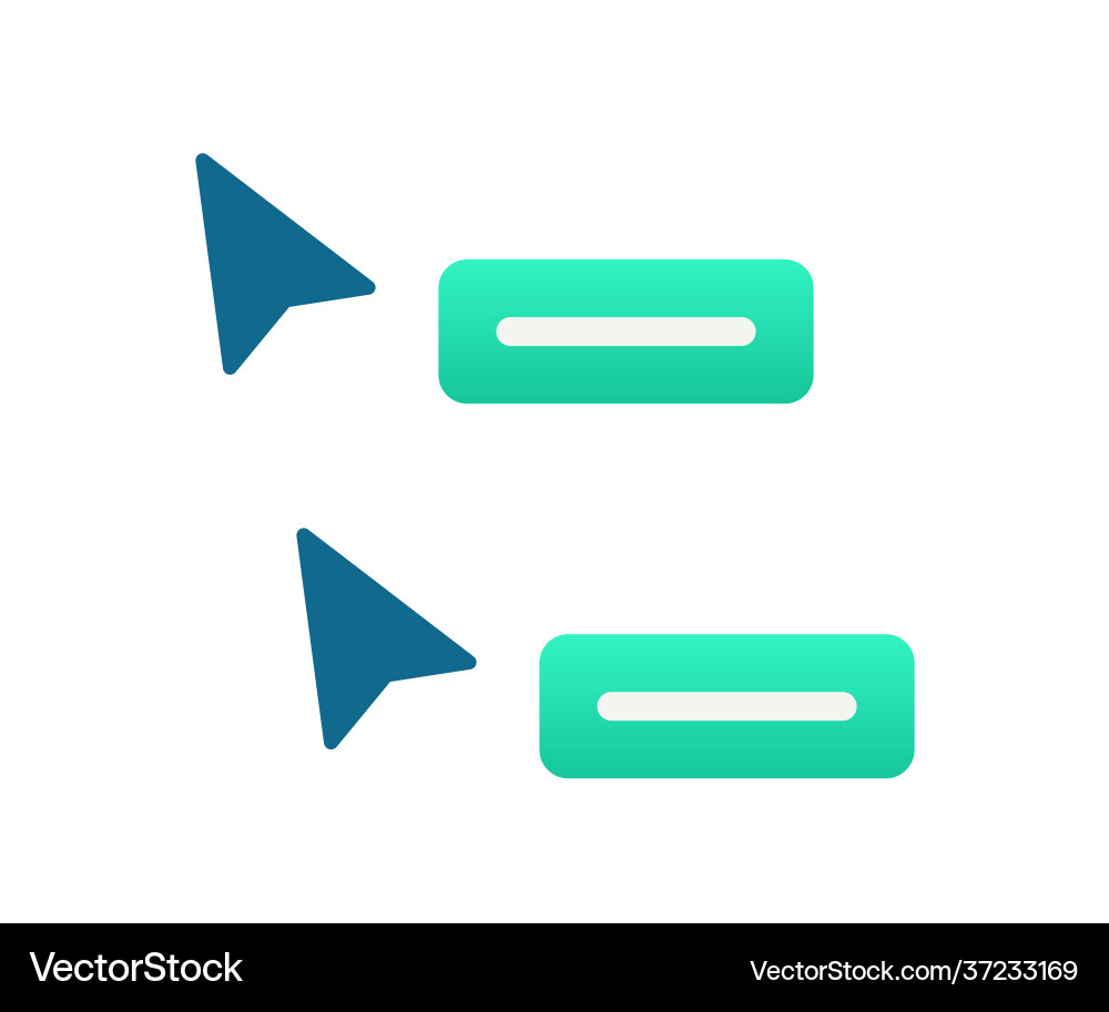 Collaboration realtime cursor single isolated Collaboration realtime cursor single isolated vector image