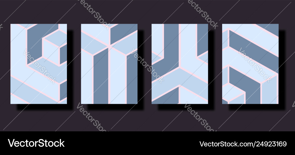 Cover design template set with abstract lines Cover design template set with abstract lines vector image