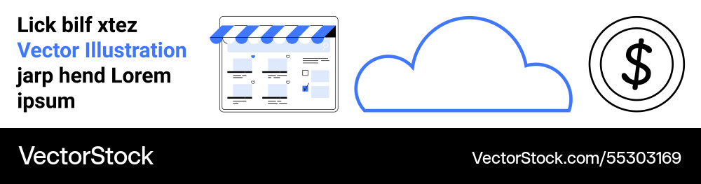 Digital business operations with cloud computing Vector Image