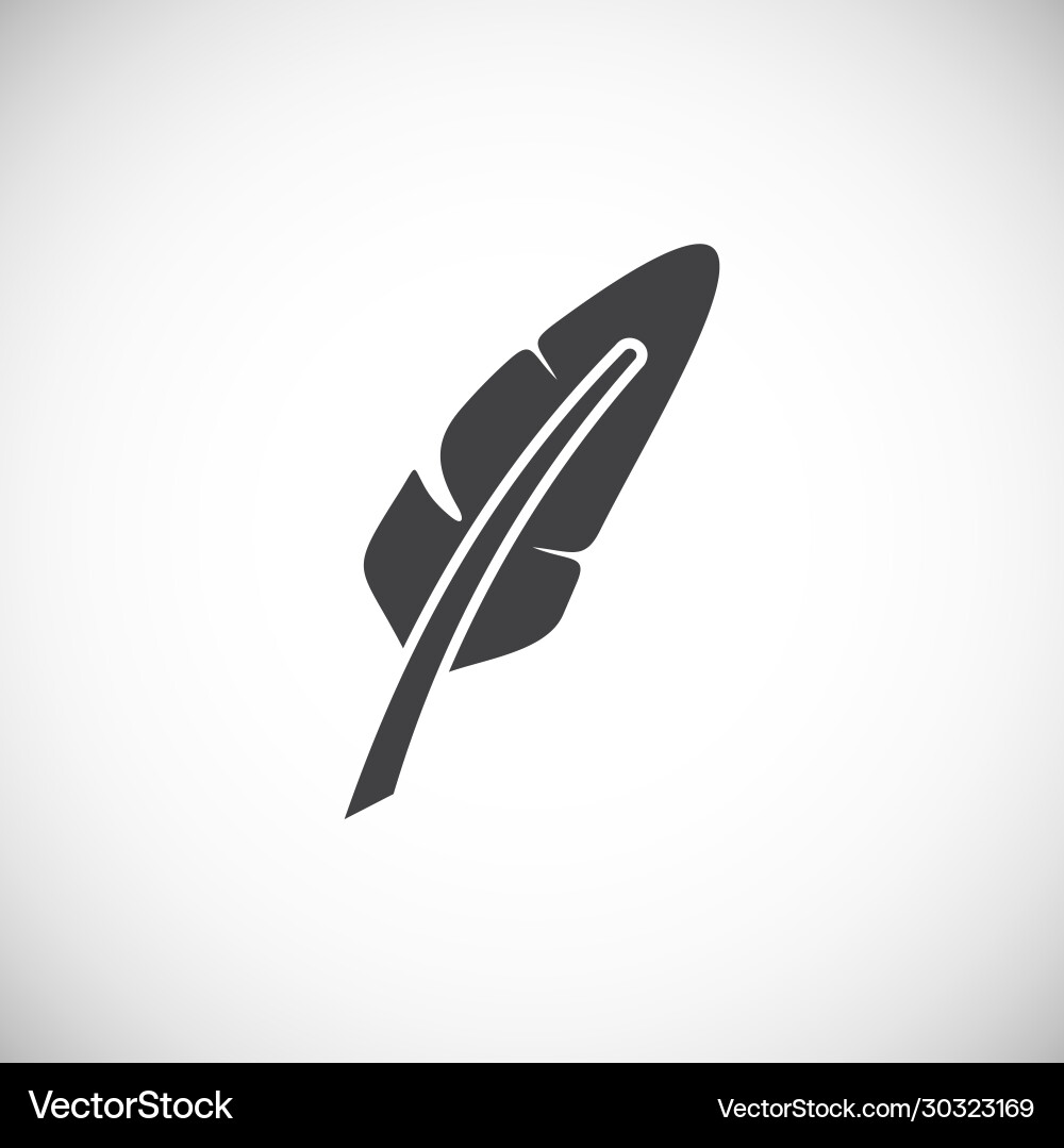 Feather icon on background for graphic and web Feather icon on background for graphic and web Vector Image