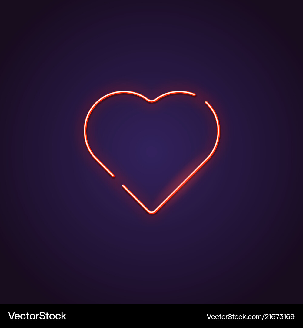 Heart neon sign