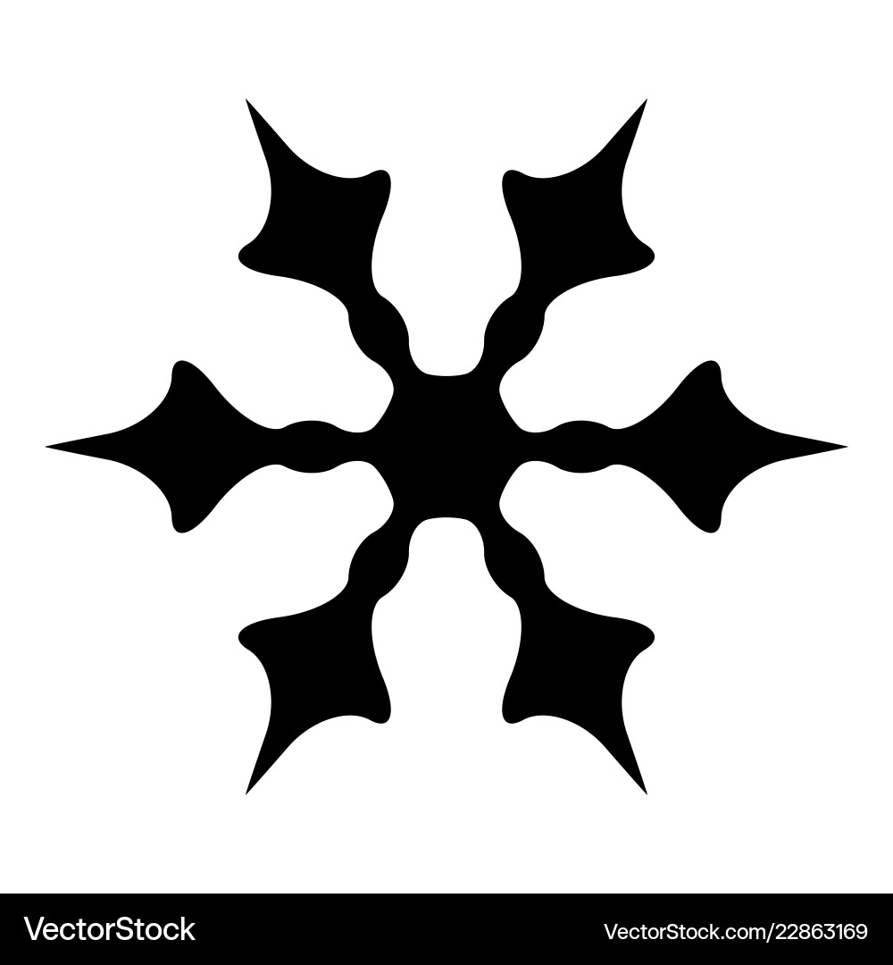 Isolated simple snowflake Isolated simple snowflake vector image