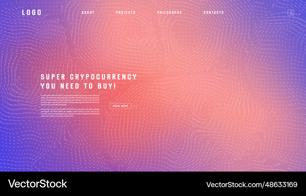 Landing page abstract design with field Landing page abstract design with field vector image