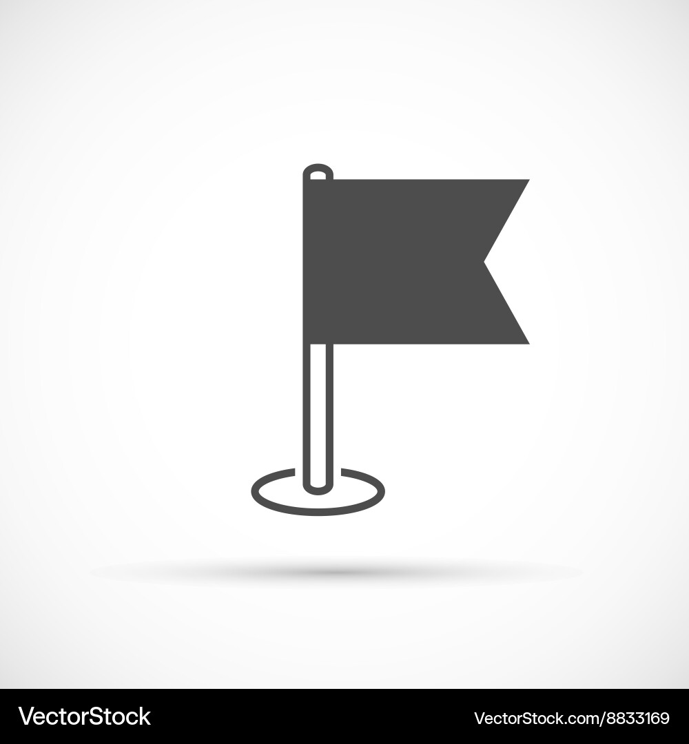 Navigation flag basic icon Vector Image