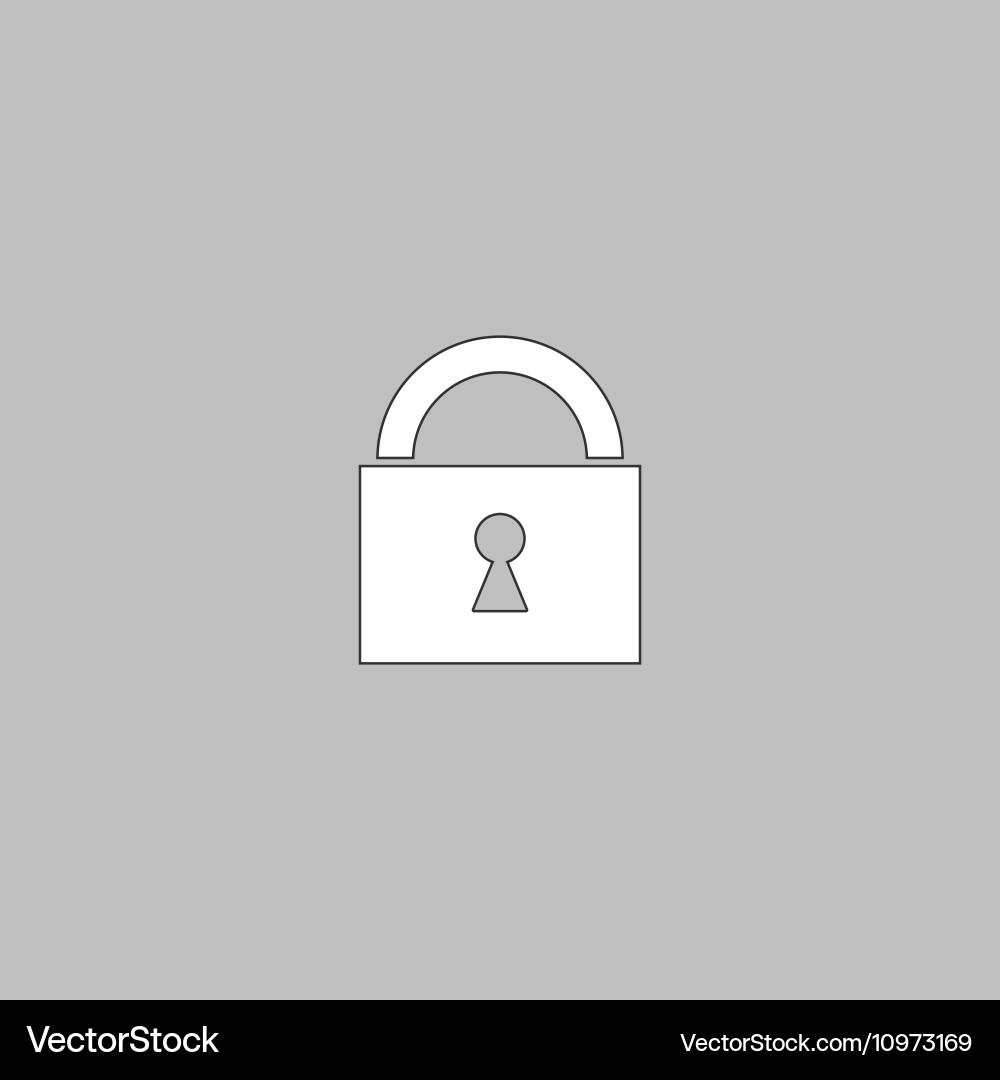 Padlock computer symbol vector image