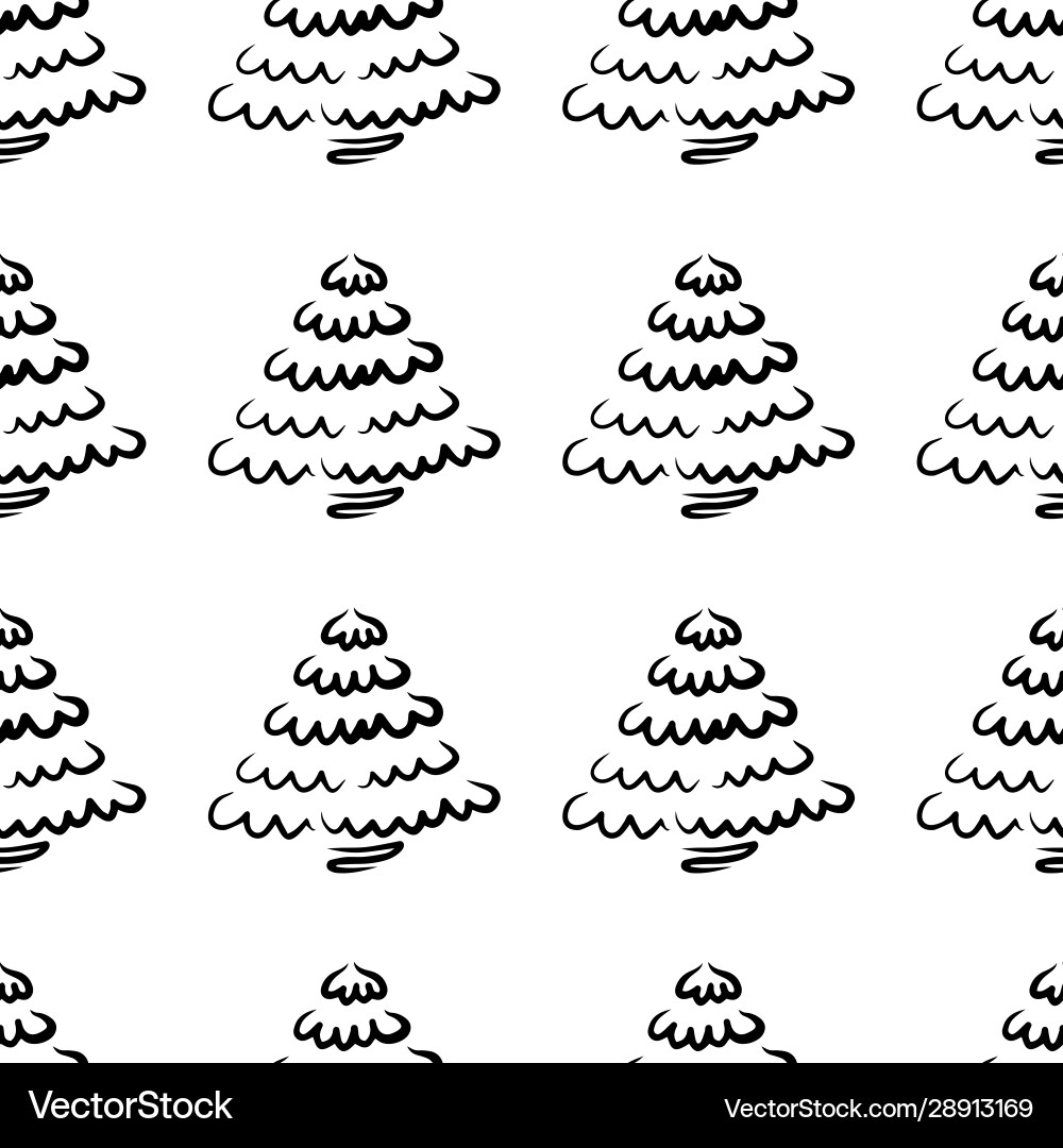 Pine tree pattern-02 Pine tree pattern-02 vector image