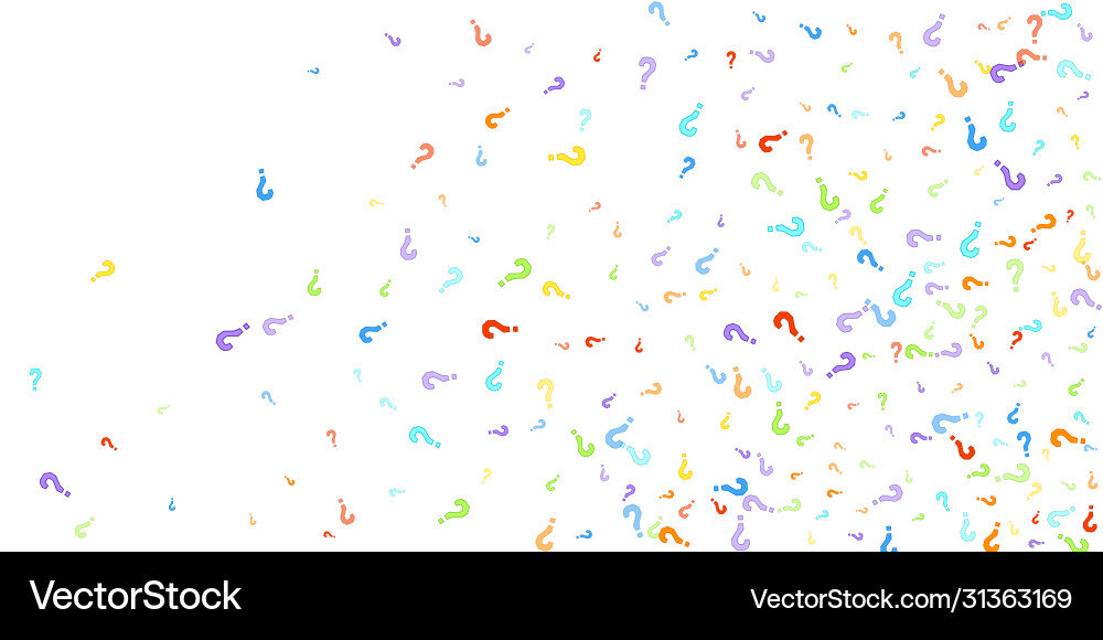 Question marks quiz doubt survey faq public poll Vector Image