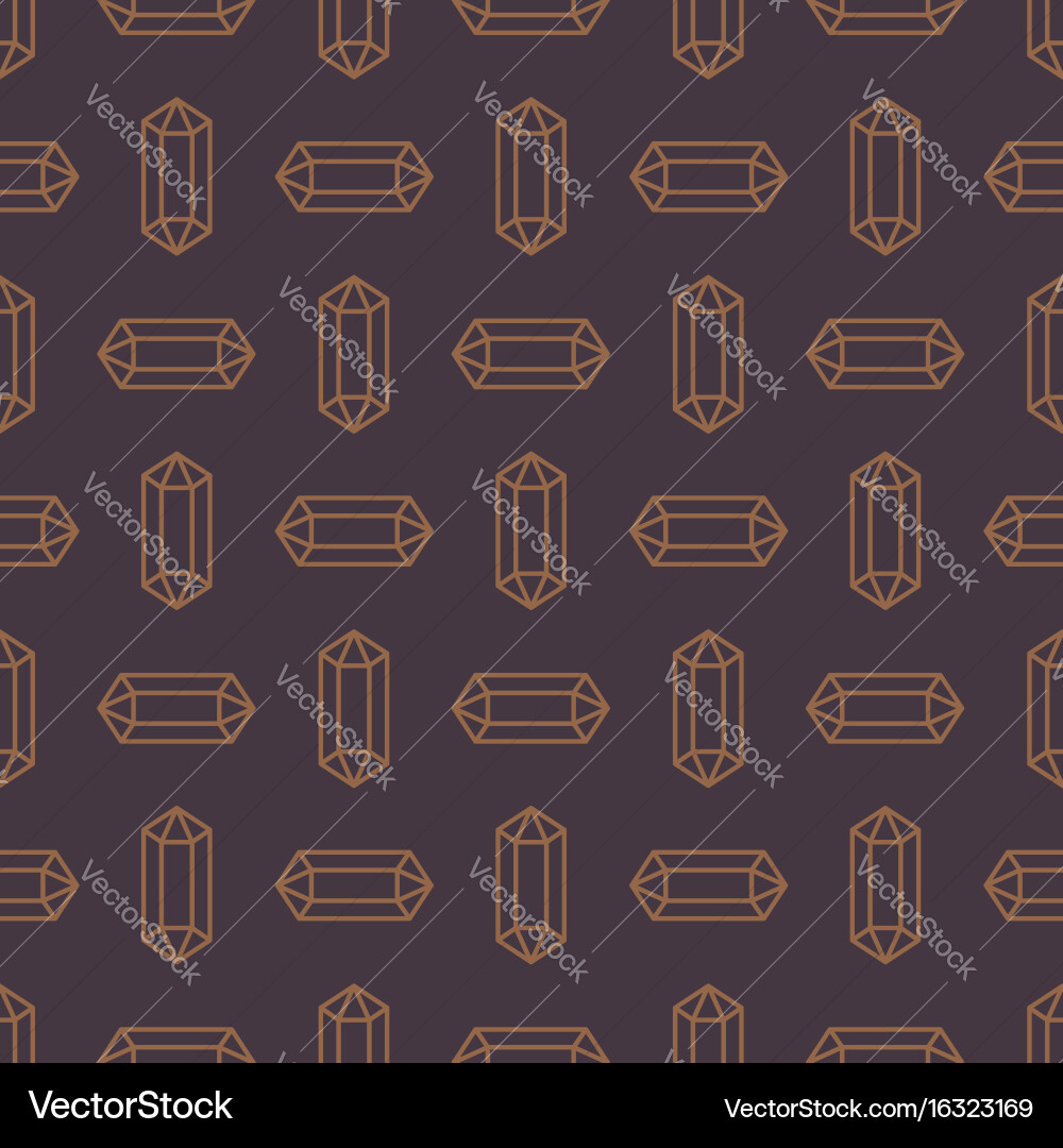 Seamless pattern with crystal symbol Vector Image