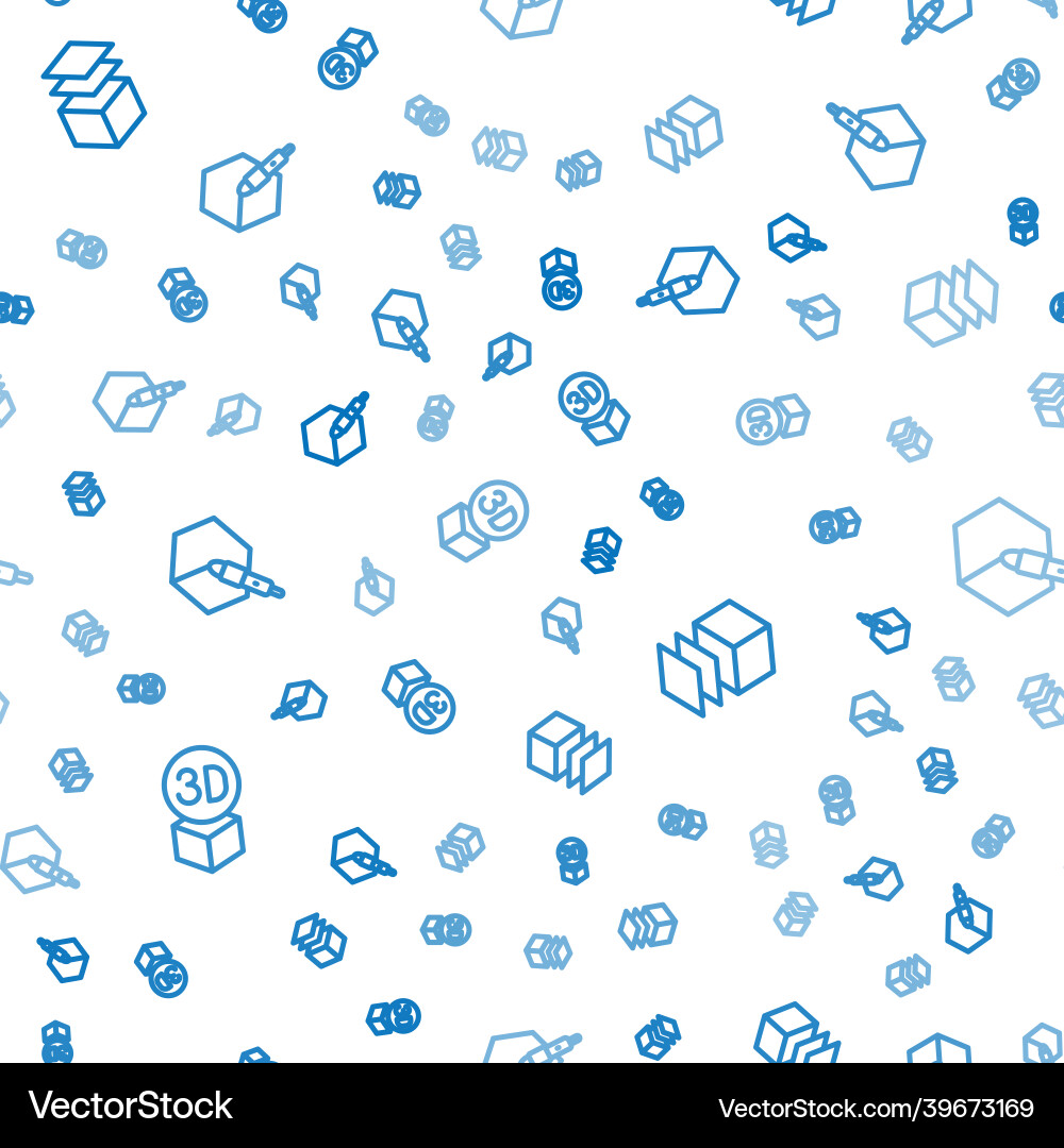 Set line isometric cube layers and 3d pen tool Set line isometric cube layers and 3d pen tool vector image
