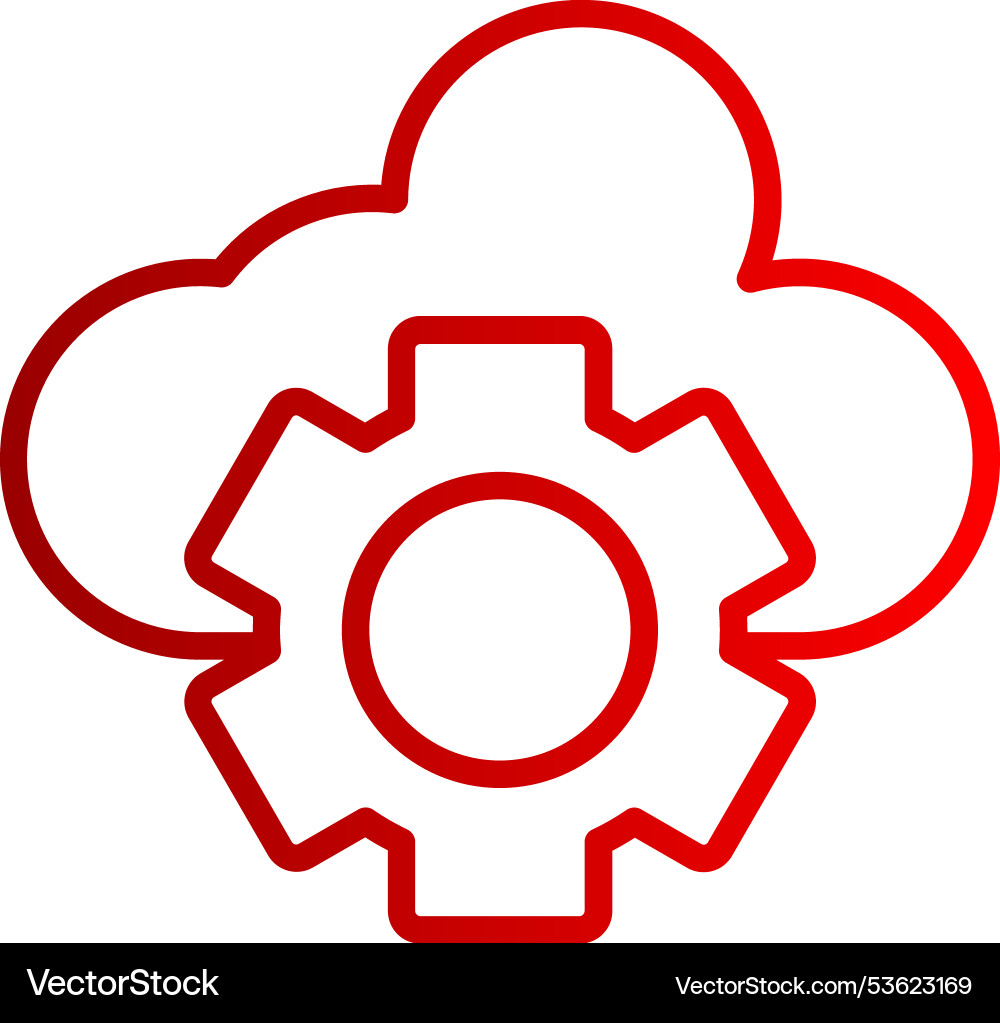 Setting line gradient icon Vector Image