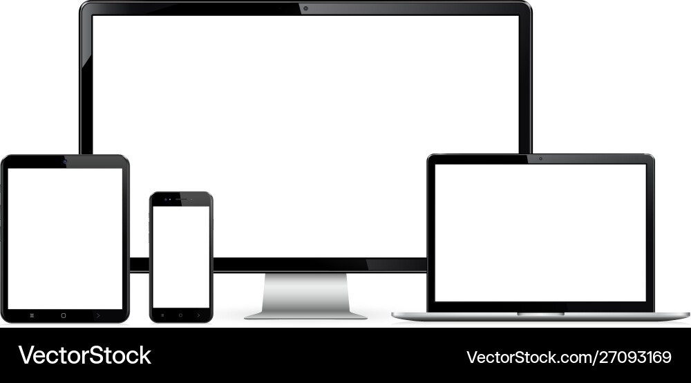 Technologie-Geräte - Computermonitor Laptop Technologie-Geräte - Computermonitor Laptop vektorbild