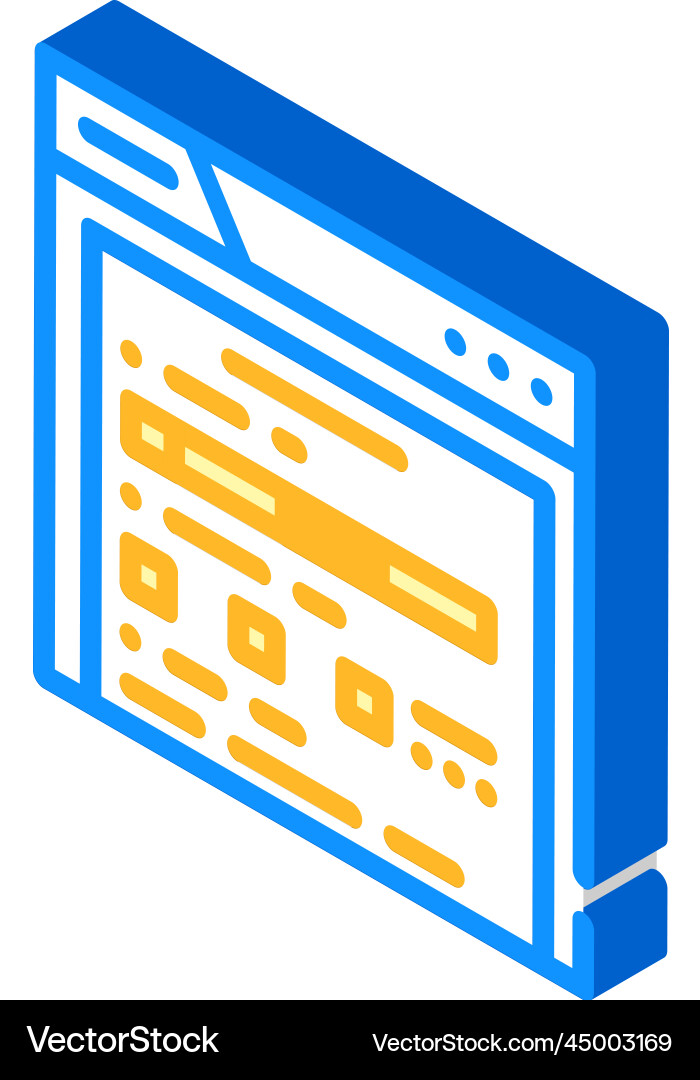 Web folder isometric icon Web folder isometric icon vector image