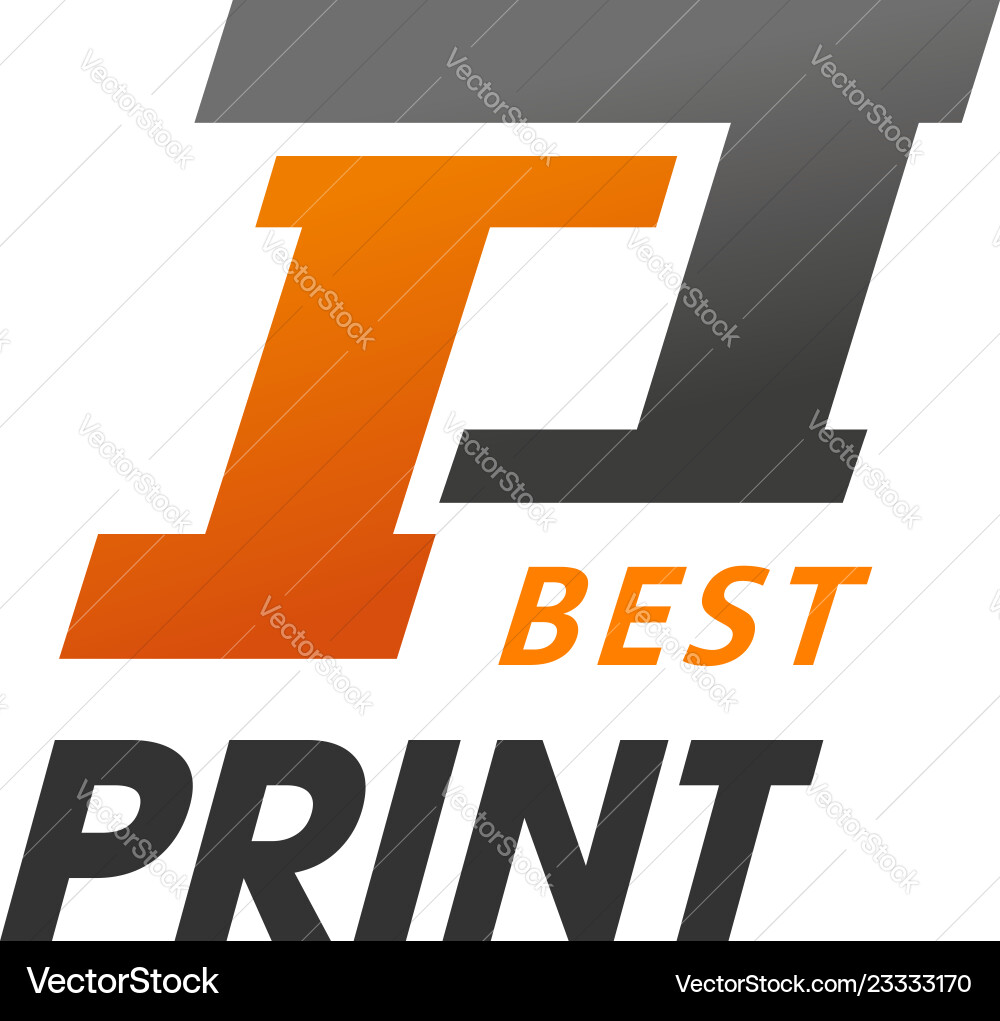 Best print sign vector image