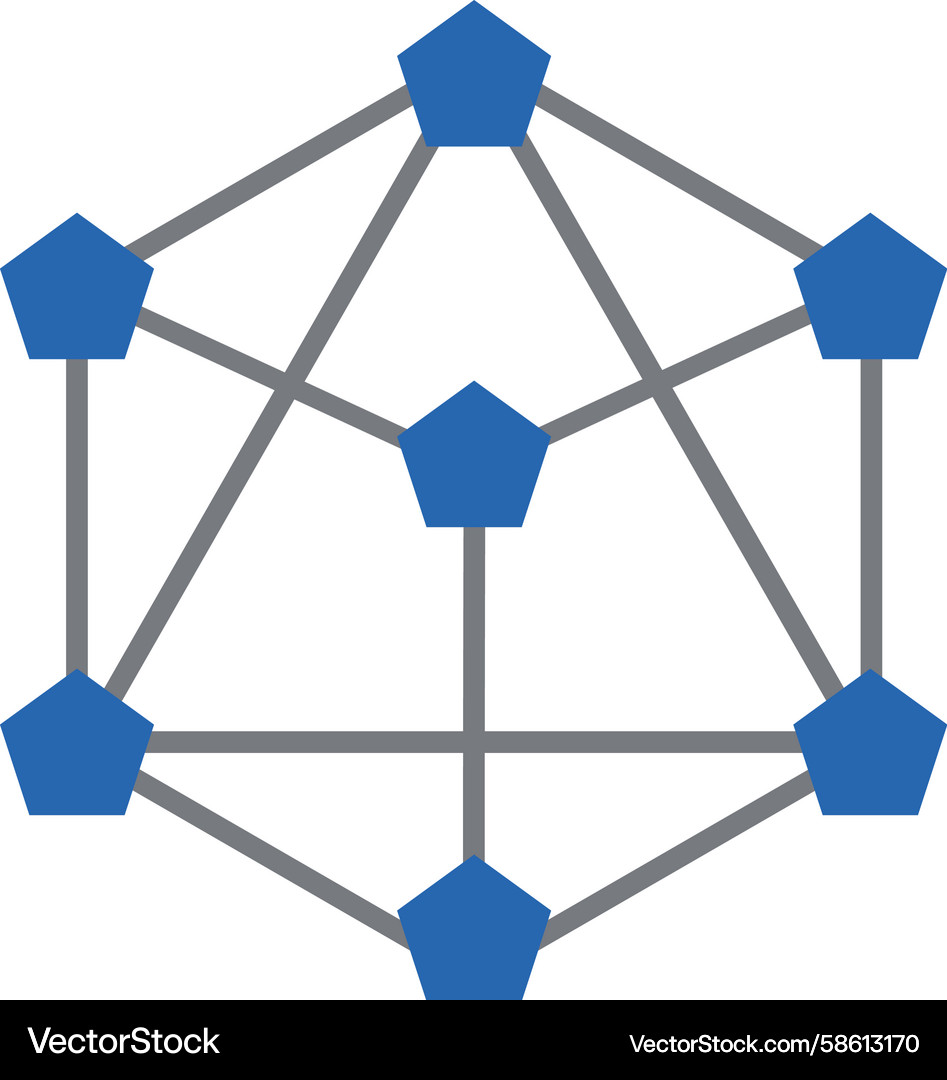 Blockchain node line icon science molecule – Royalty-Free Vector |  VectorStock