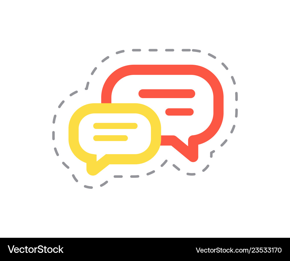 Bloggers essential object chatting boxes vector image