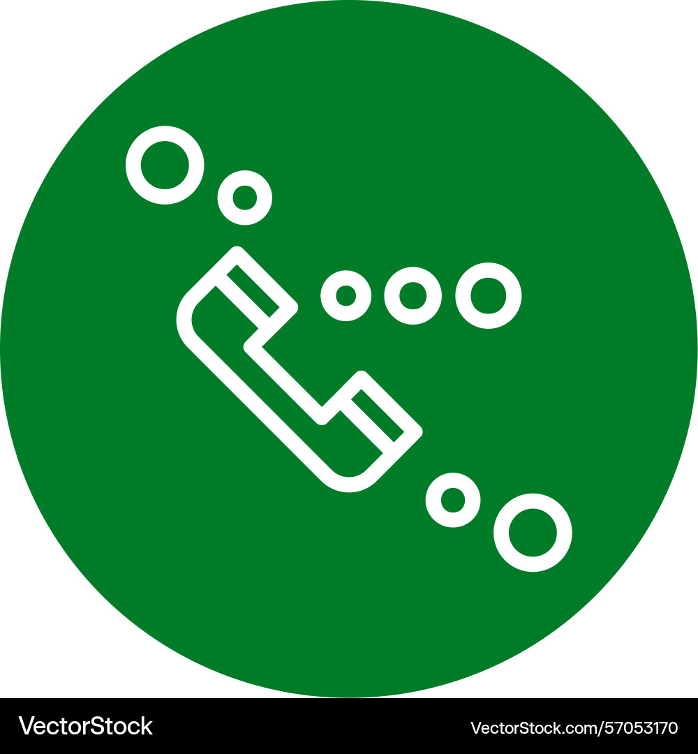 Call in progress line circle style icon design Vector Image