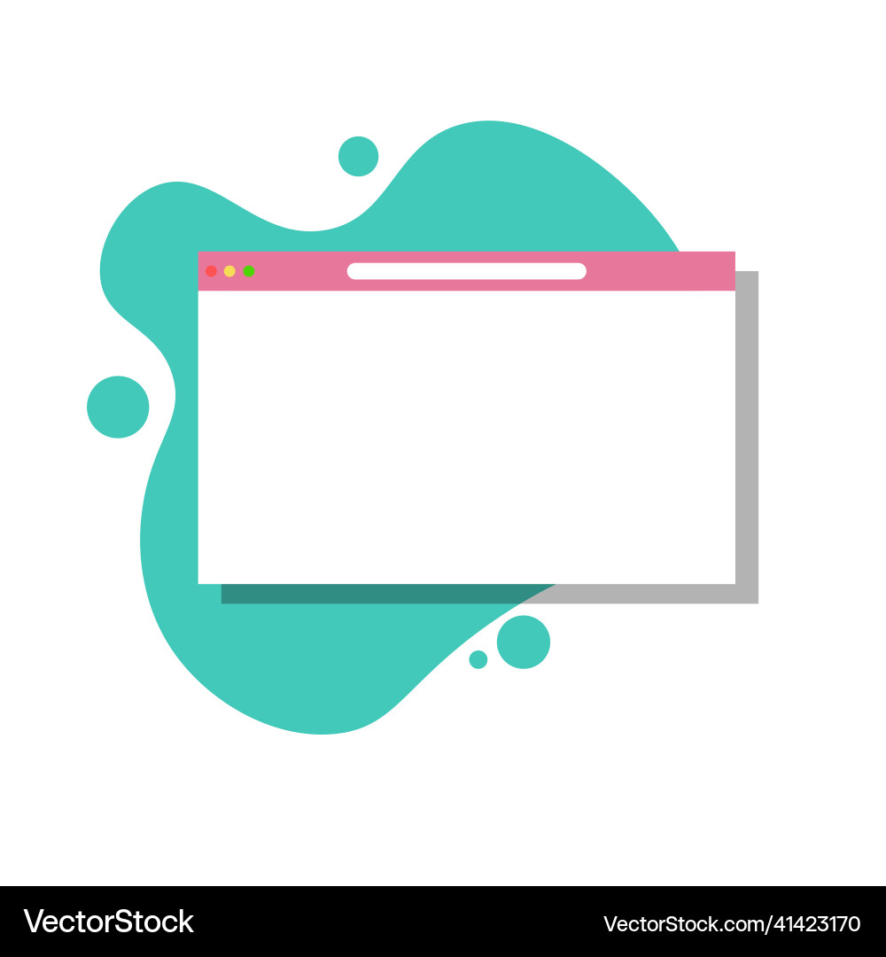 Computer web browser window with blank page Computer web browser window with blank page vector image