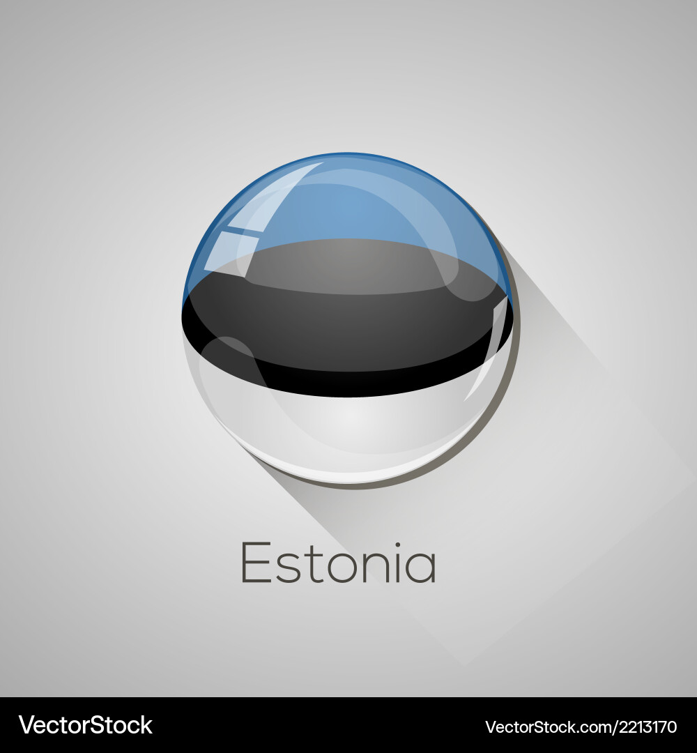 Estonian Flag Buttons Vector Image