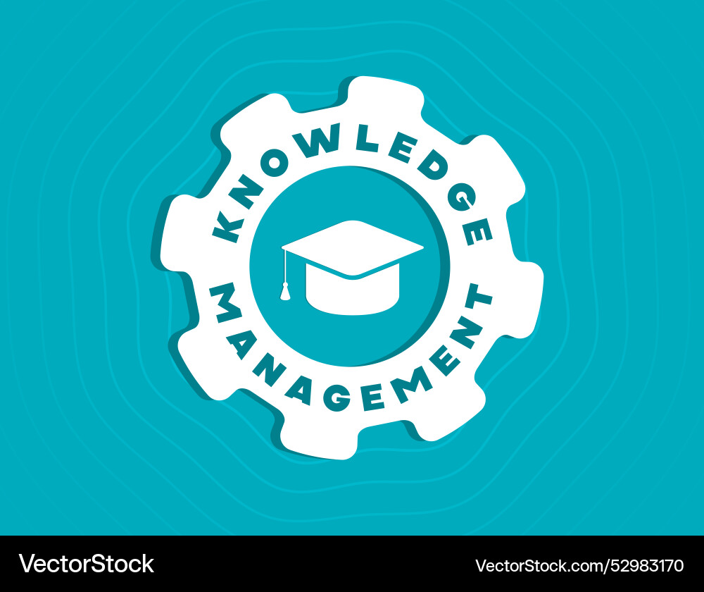 Knowledge management with data Knowledge management with data vector image