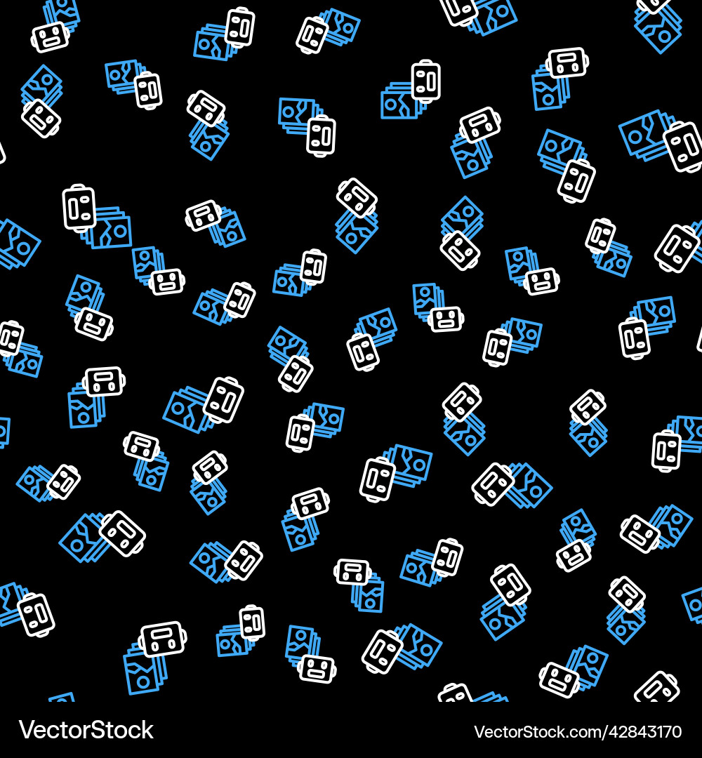 Line artificial intelligence robot icon isolated vector image
