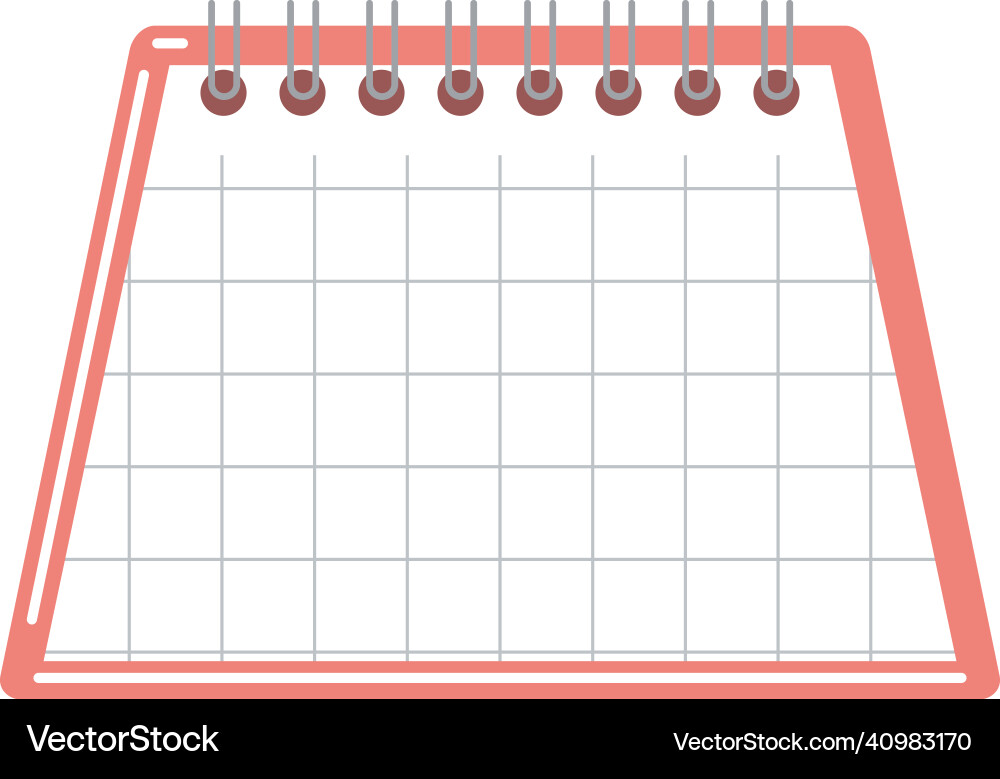 Notebook with squared sheet vector image