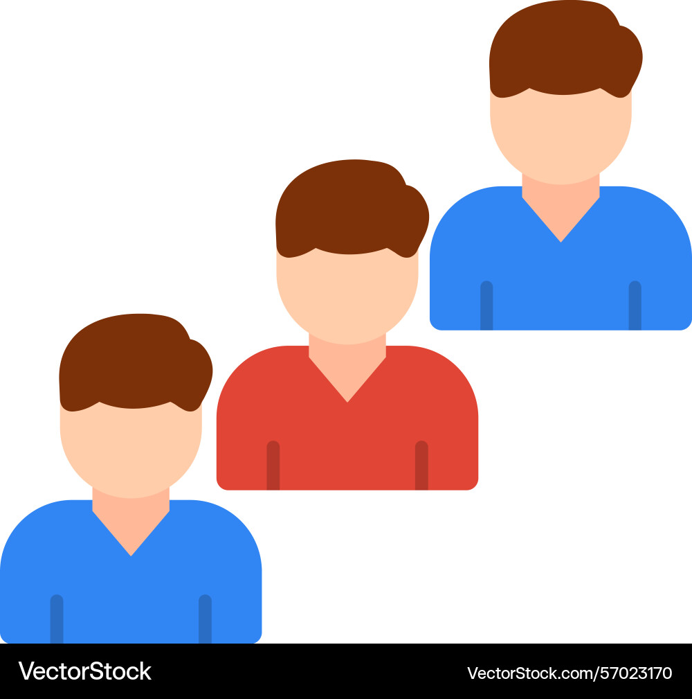 Queue flat style icon design vector image
