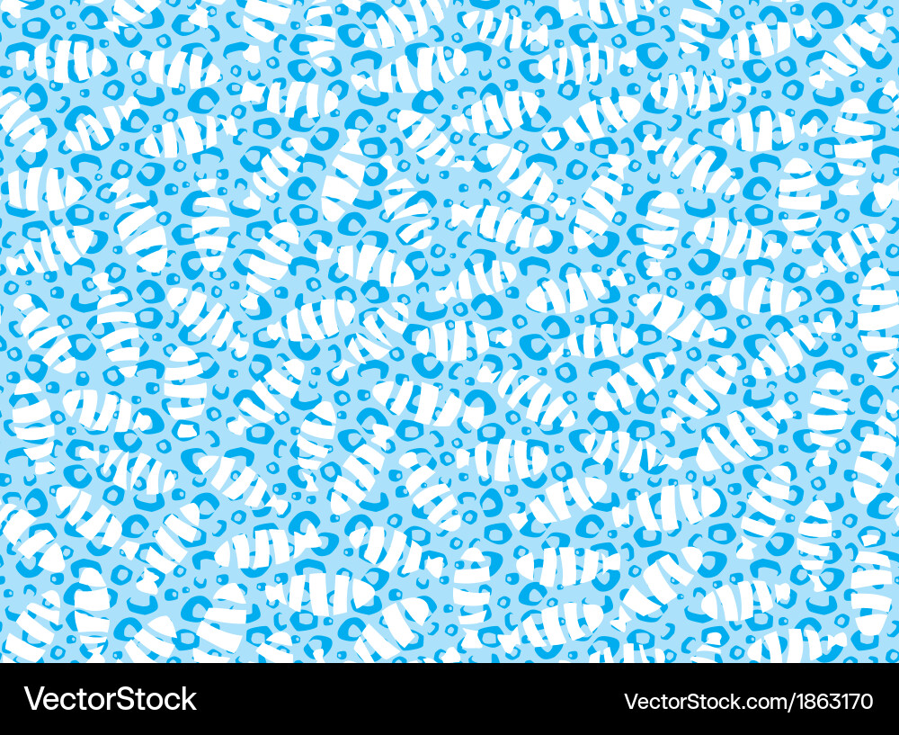 Seamless pattern with sketch fish vector image