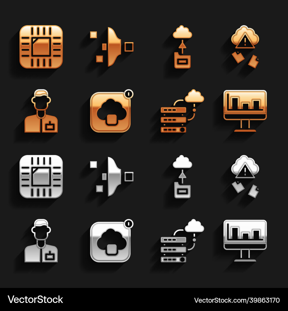 Set cloud technology data transfer hacking Set cloud technology data transfer hacking vector image