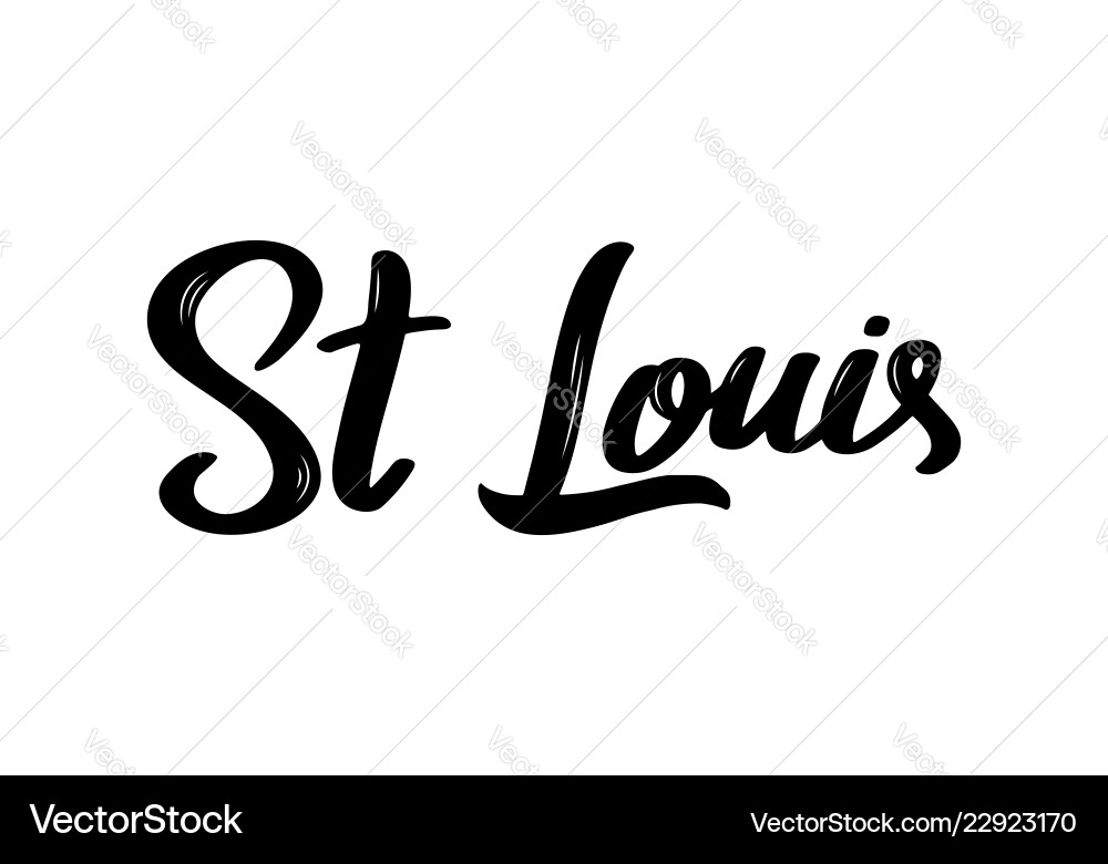 St loius - handgezeichneter Schriftname von usa city St loius - handgezeichneter Schriftname von usa city vektorbild