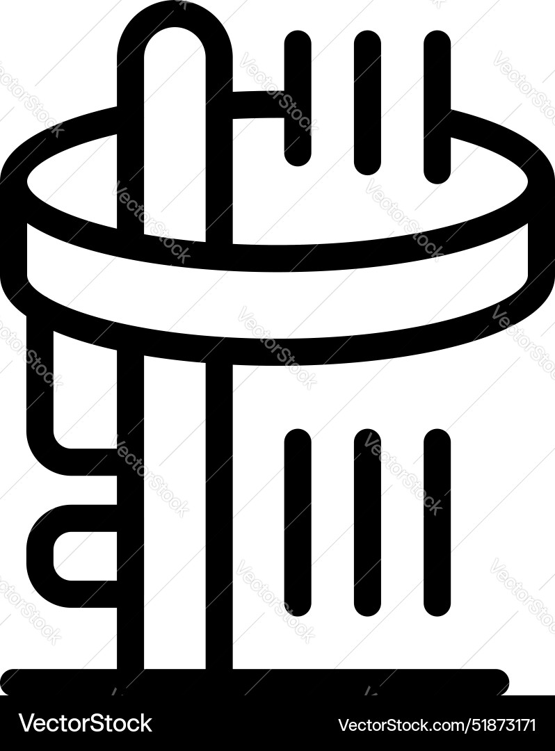 3d printing pen creating round shape icon line 3d printing pen creating round shape icon line vector image