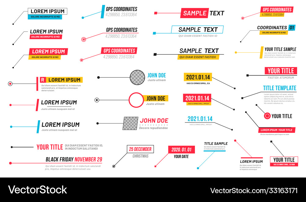 Callout Elements & Textboxes vector image