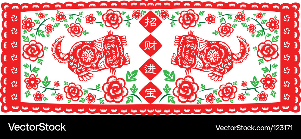 Chinese new year tiger vector image