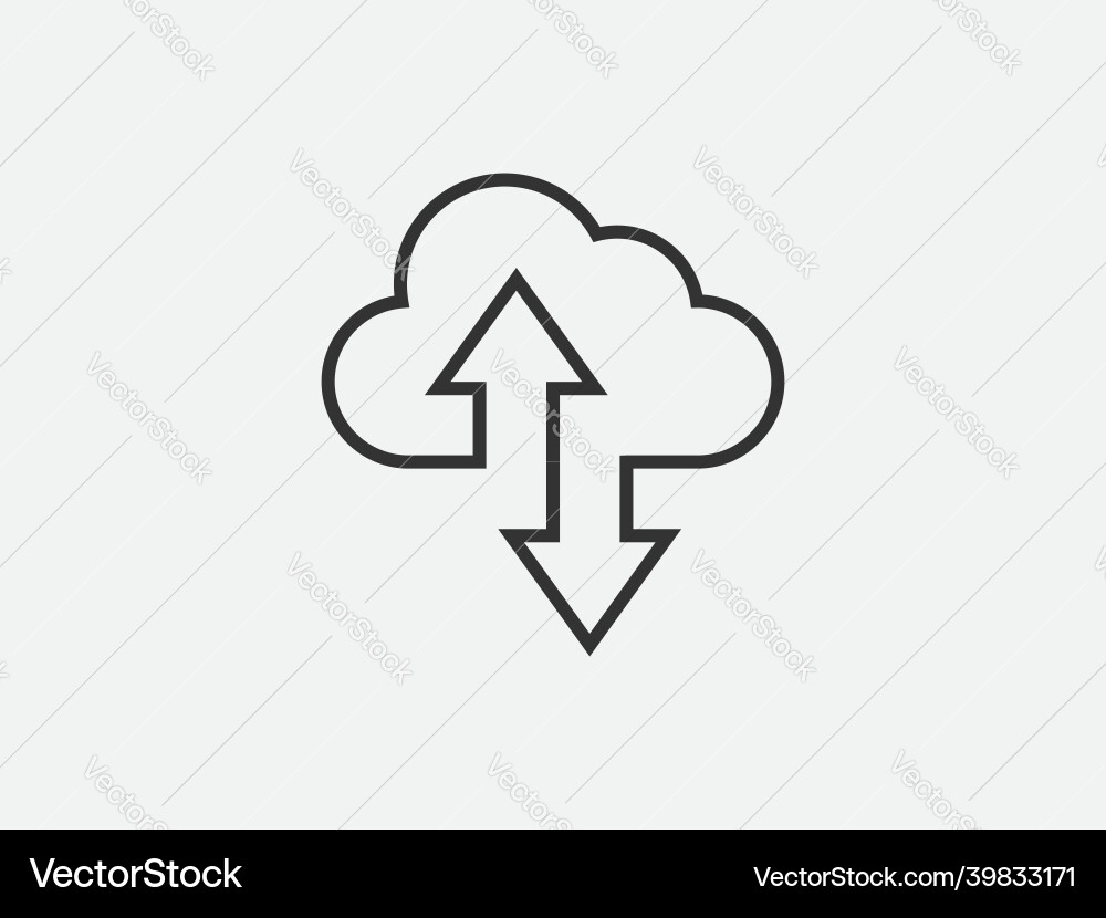 Cloud Computing Connection Icon vector image
