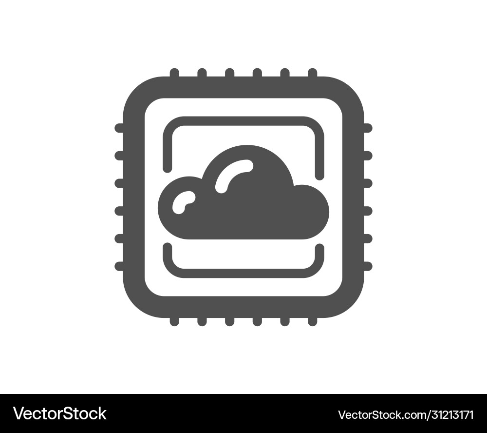 Cloud Computing cpu-Symbol Internet-Datenspeicher vektorbild