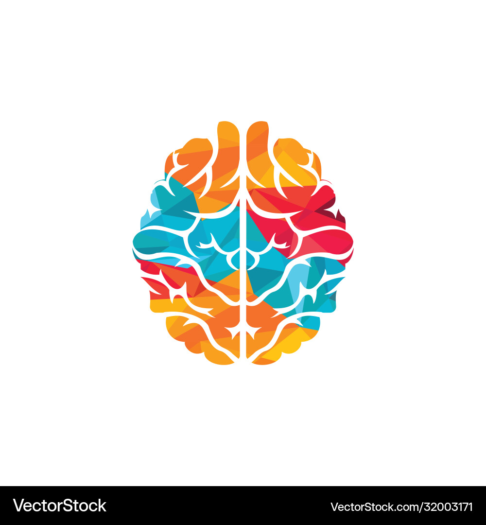 Creative brain logo design Royalty Free Vector Image