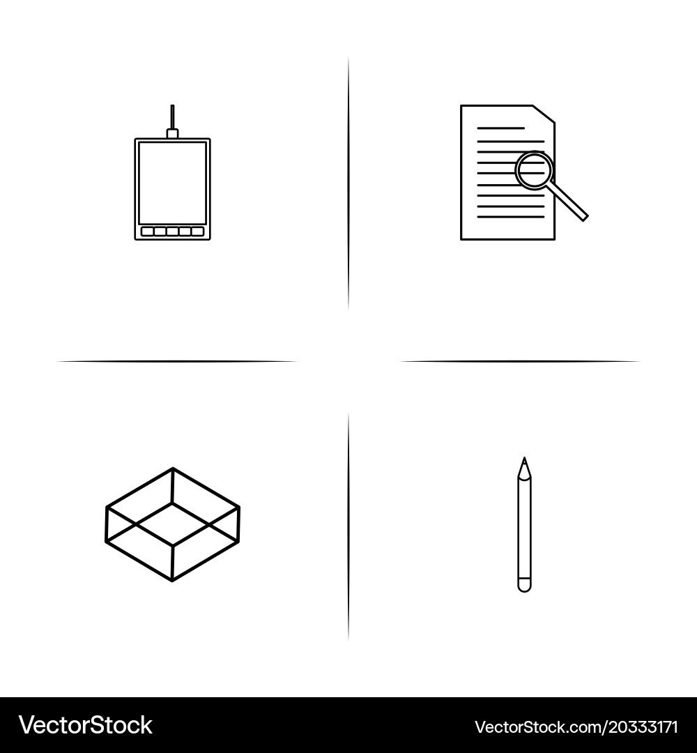 Creative process and design simple linear icon vector image