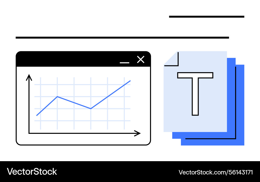Data visualization and document management Data visualization and document management vector image