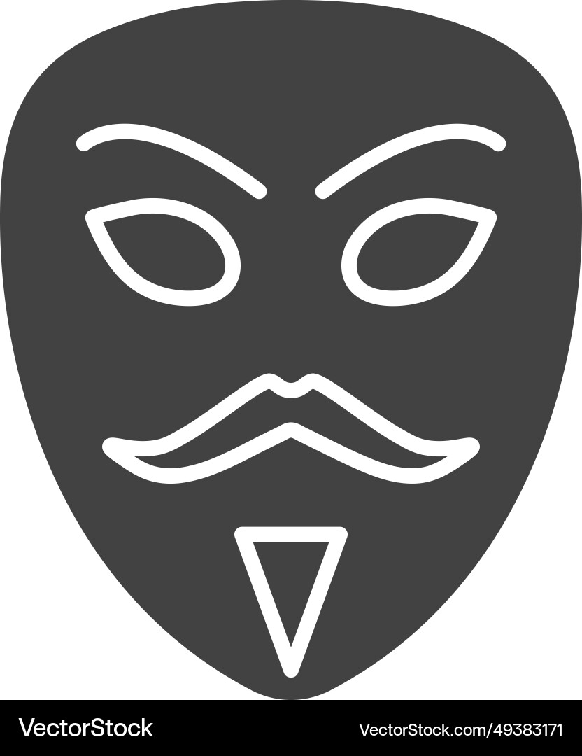 Hacker mask icon image Vector Image